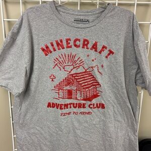 Licensed Minecraft Adventure Camp T-Shirt 2XL. Short sleeve. 90/10 cotton/poly